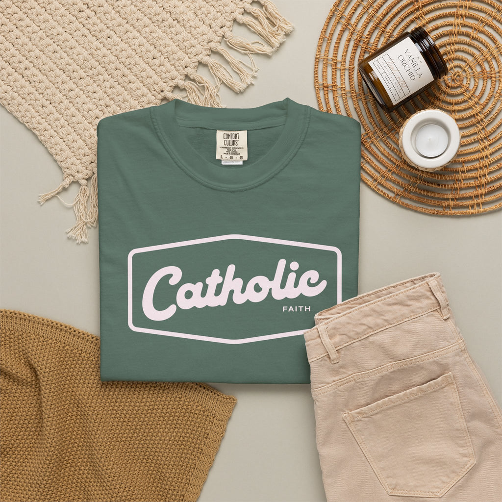 Premium Catholic Script Logo T-Shirt