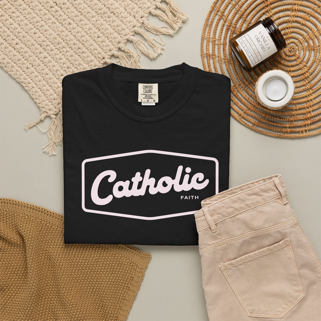Premium Catholic Script Logo T-Shirt