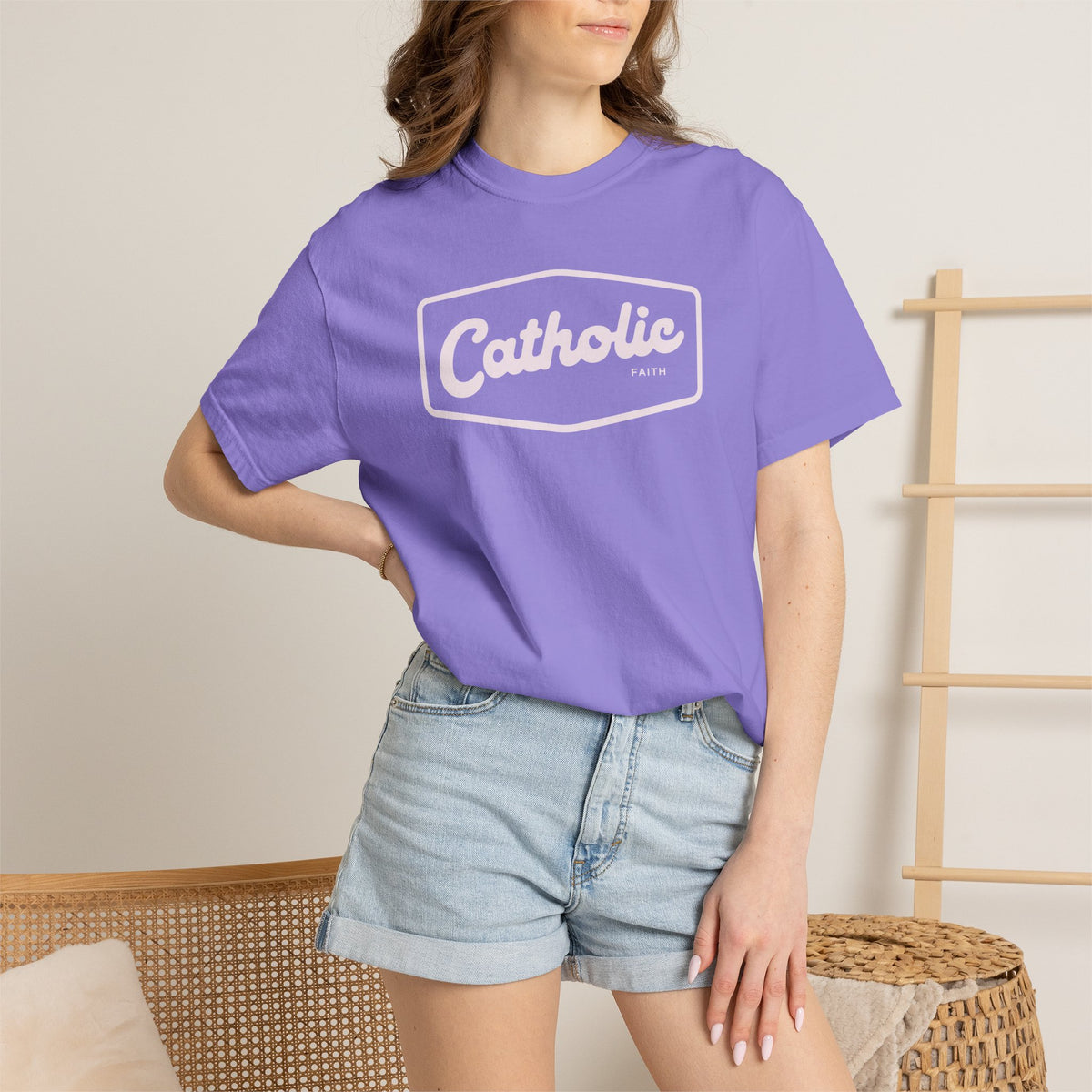 Premium Catholic Script Logo T-Shirt