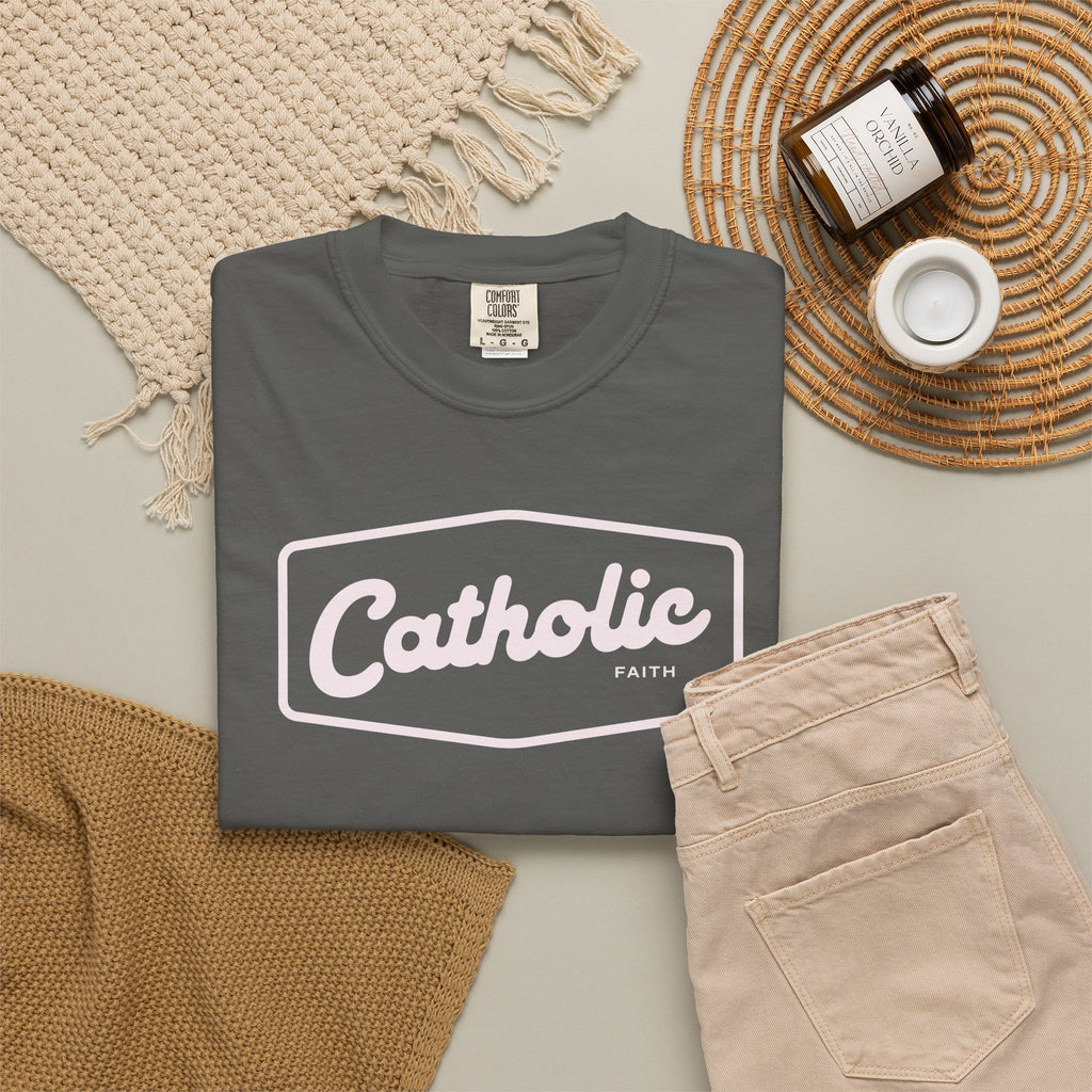 Premium Catholic Script Logo T-Shirt