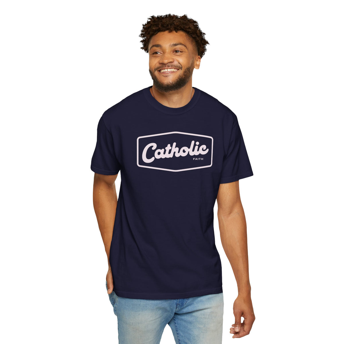 Premium Catholic Script Logo T-Shirt