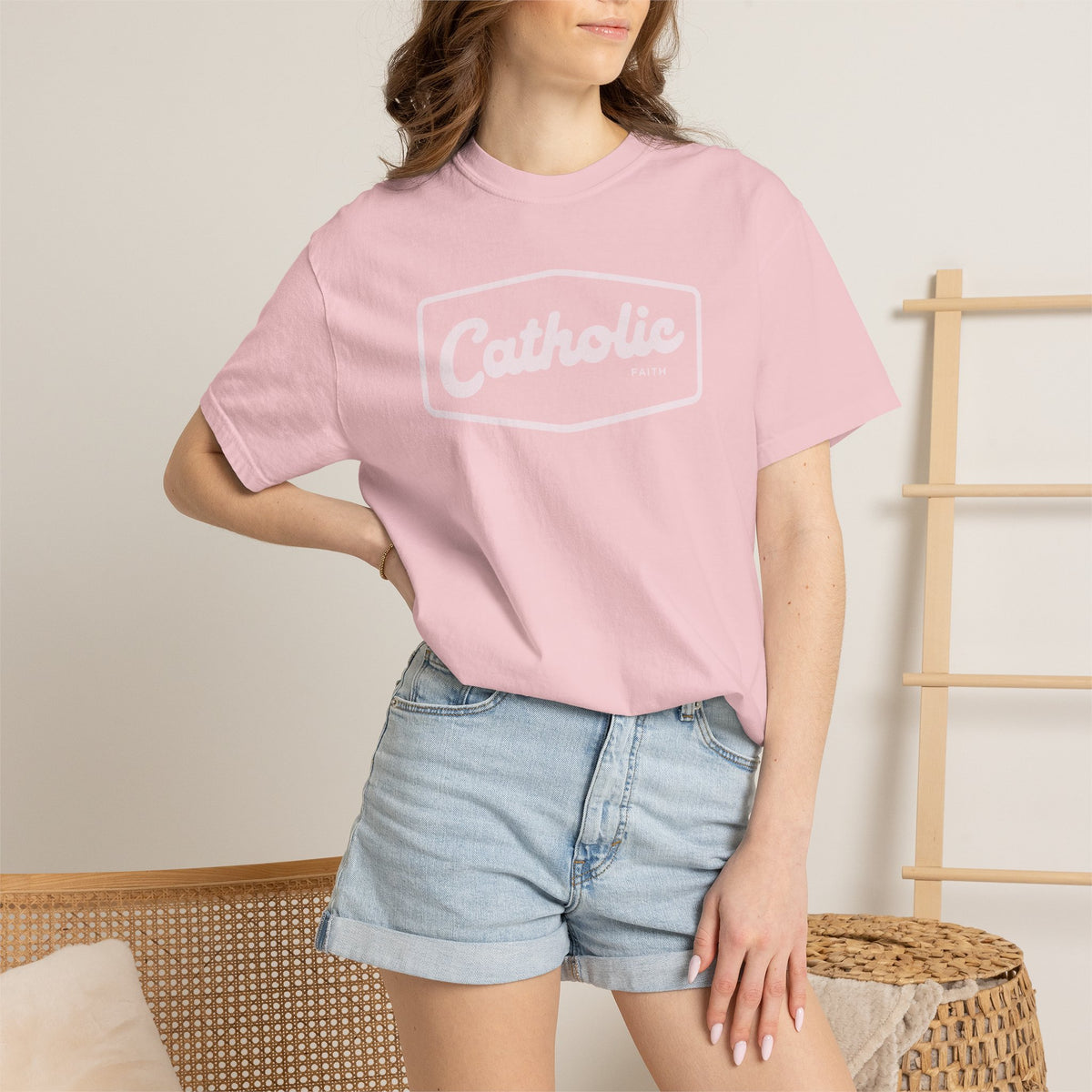 Premium Catholic Script Logo T-Shirt