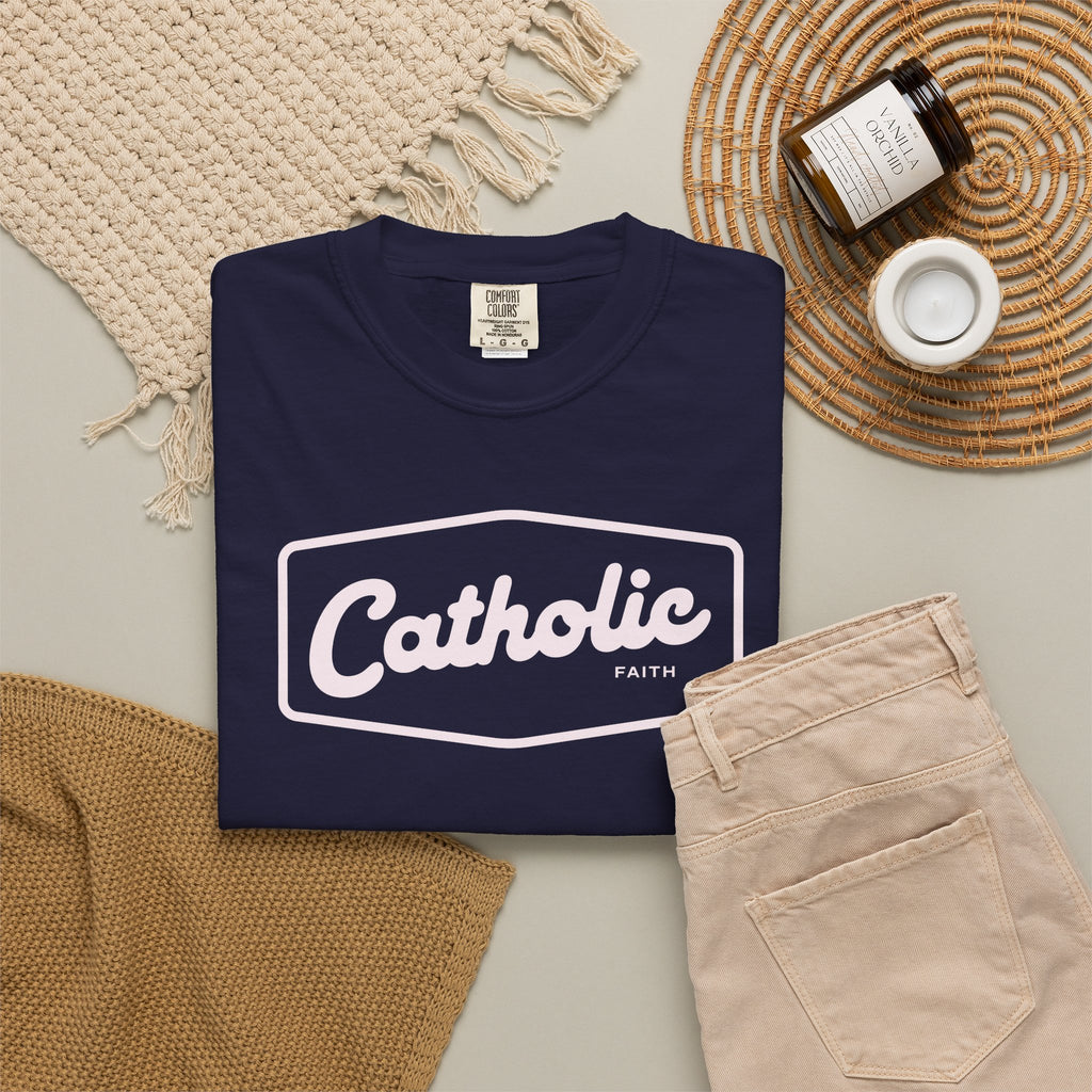 Premium Catholic Script Logo T-Shirt