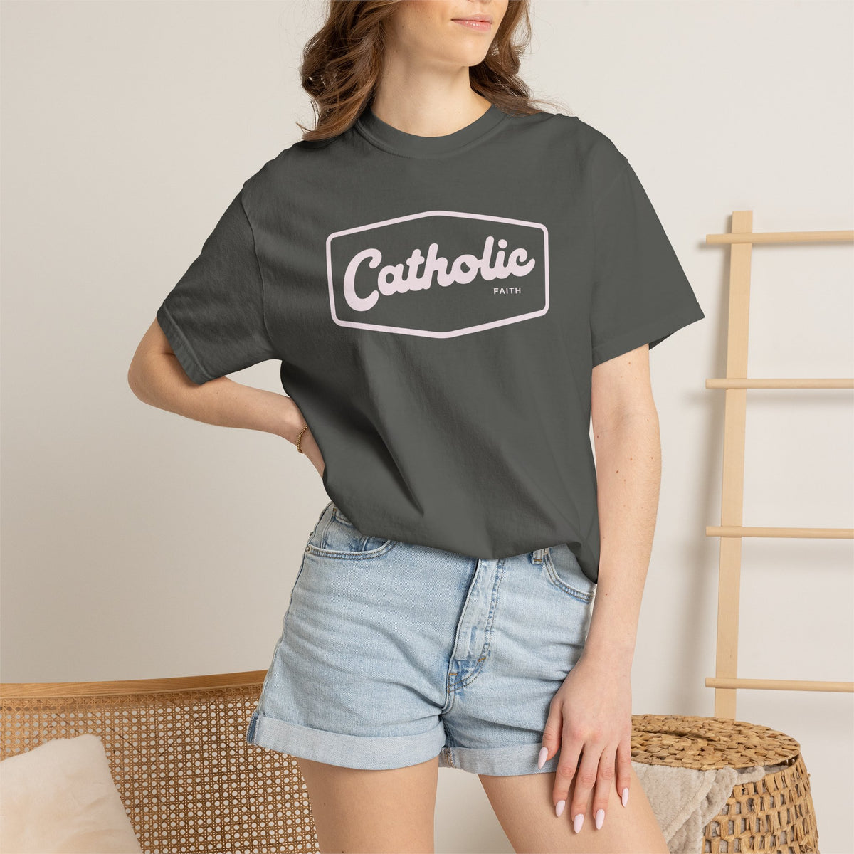 Premium Catholic Script Logo T-Shirt