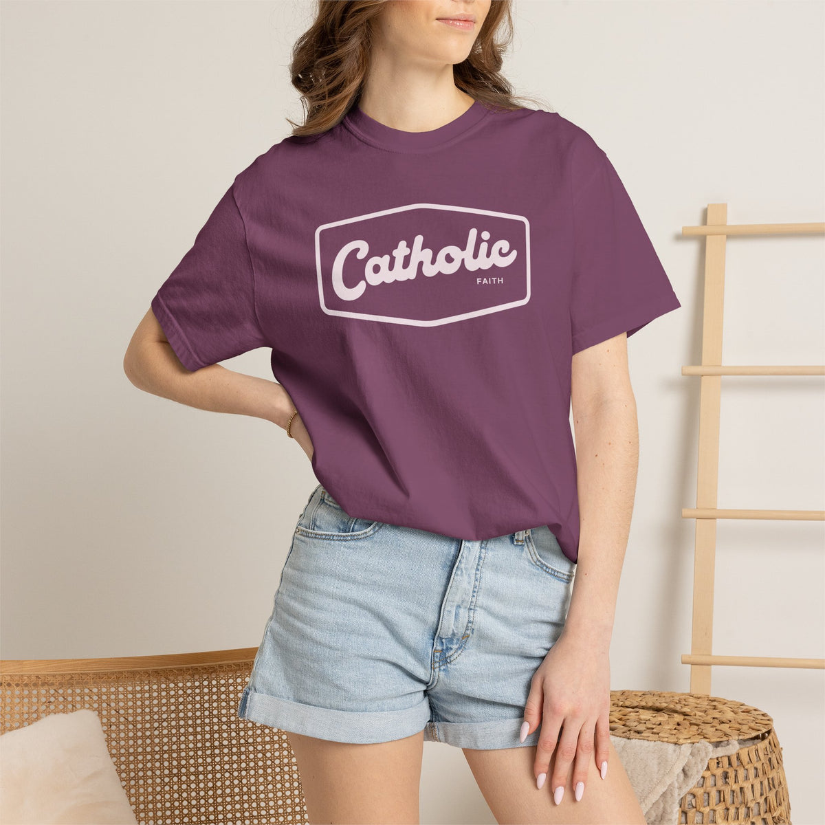 Premium Catholic Script Logo T-Shirt