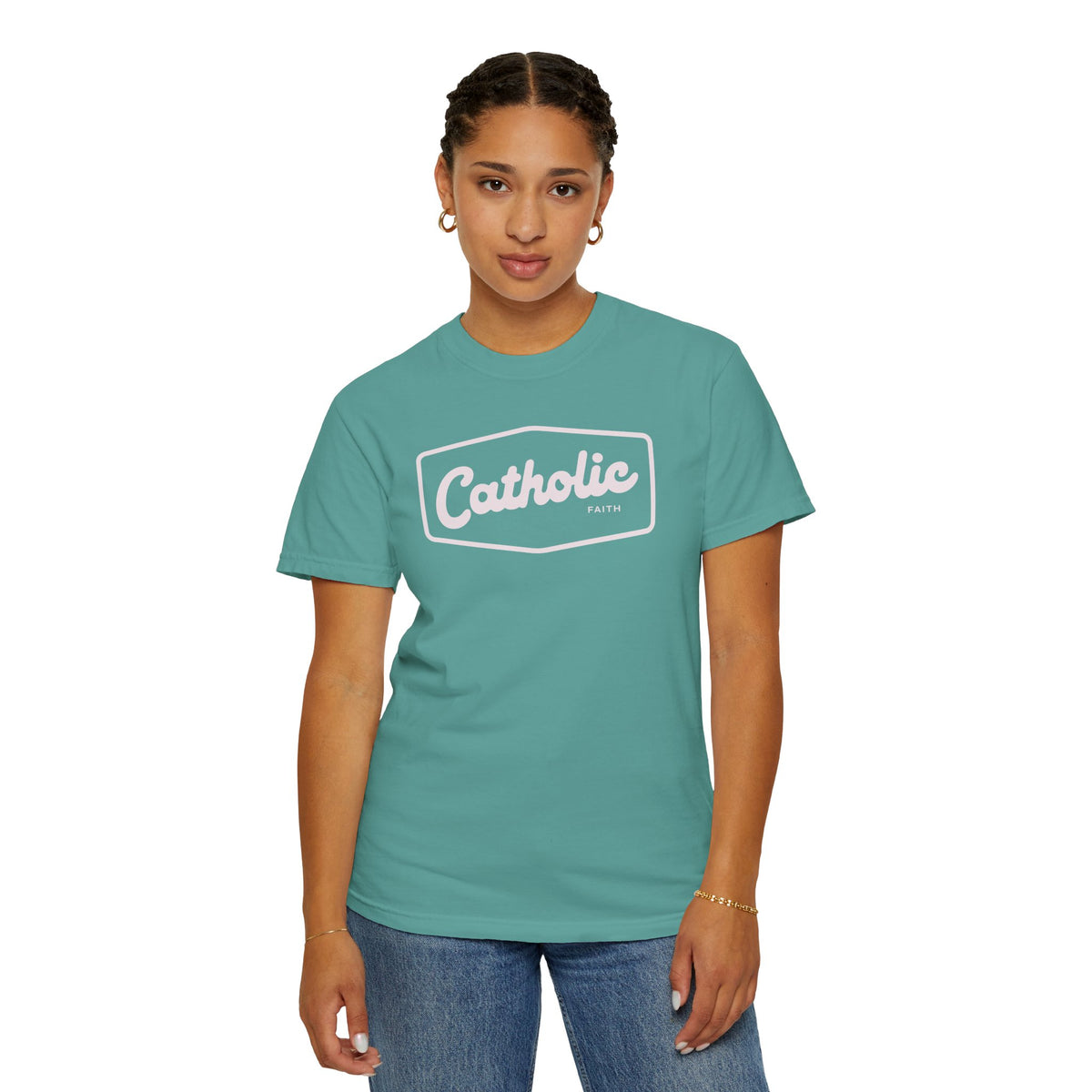 Premium Catholic Script Logo T-Shirt
