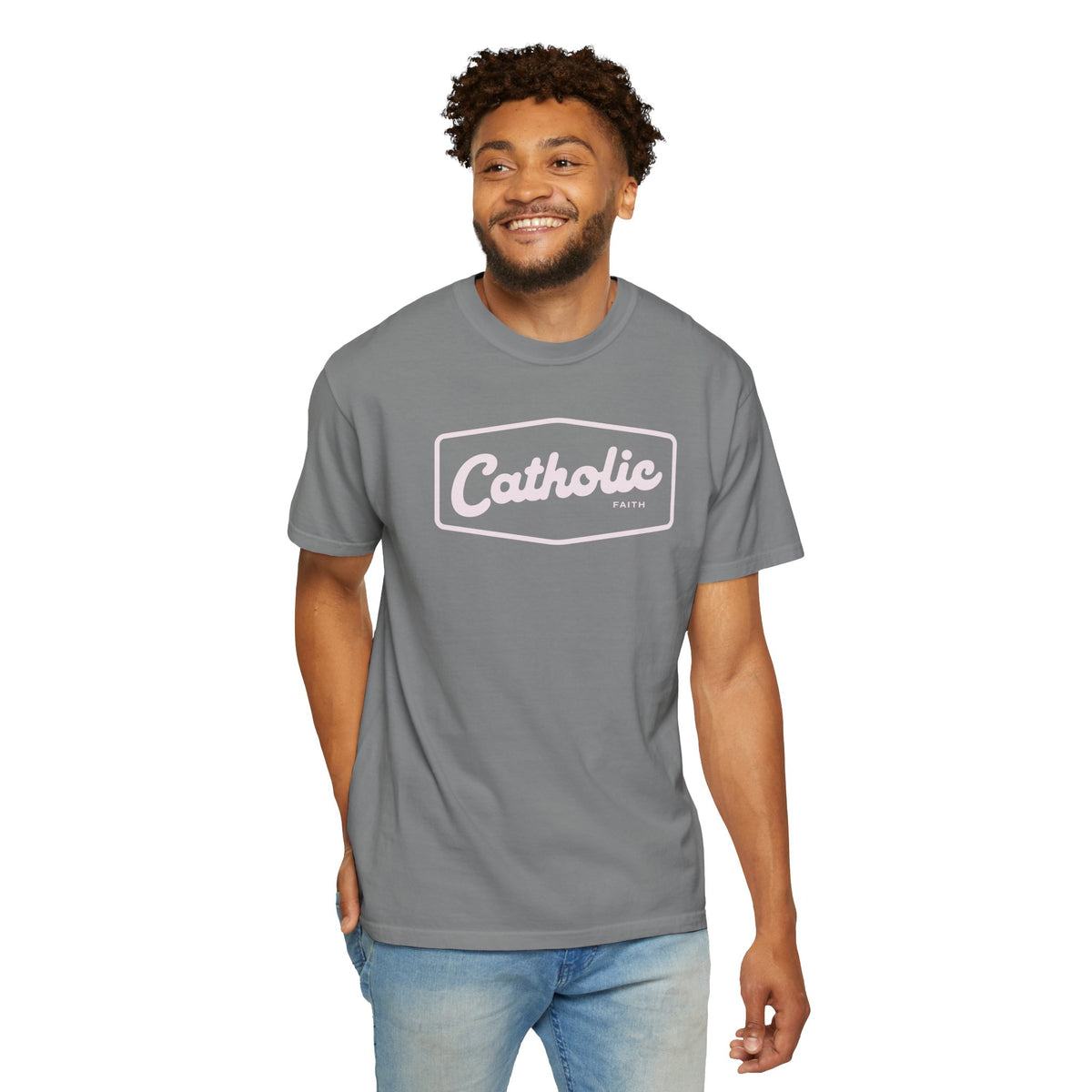 Premium Catholic Script Logo T-Shirt