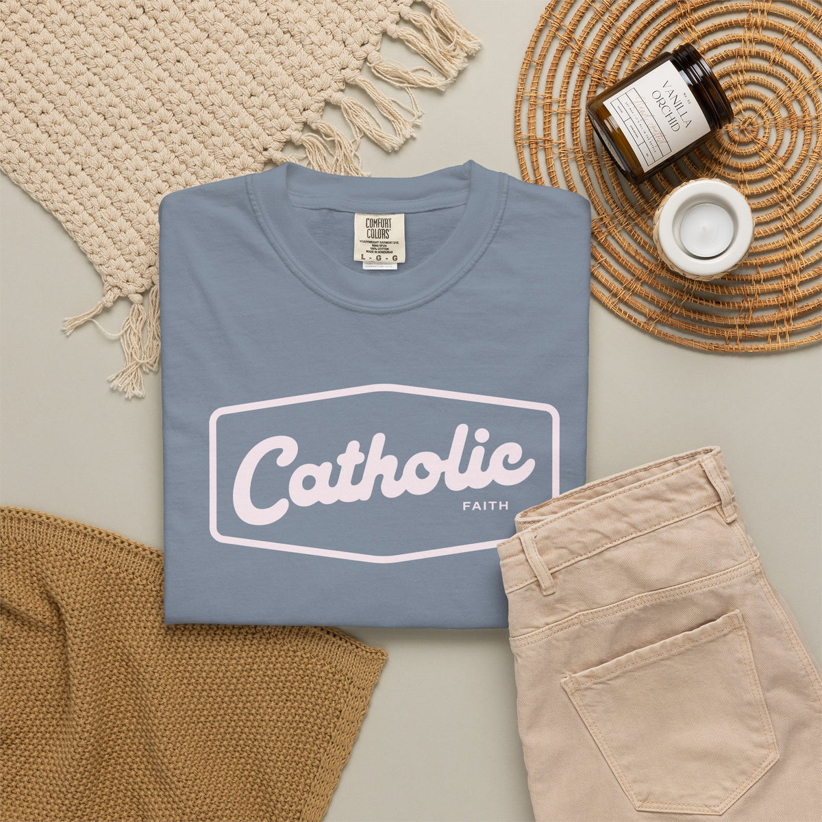 Premium Catholic Script Logo T-Shirt