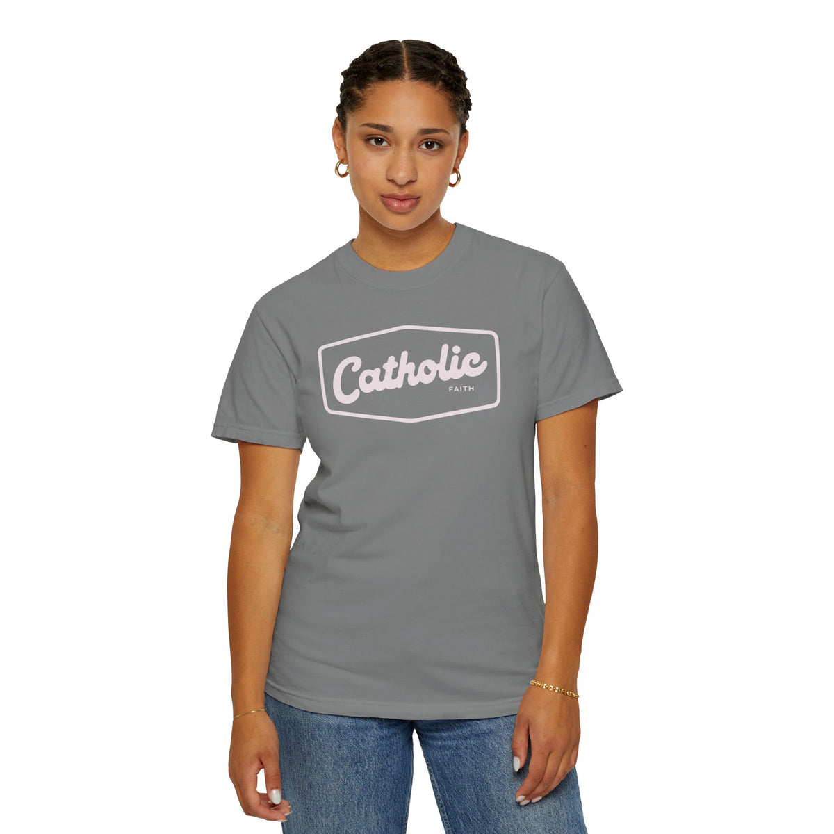 Premium Catholic Script Logo T-Shirt